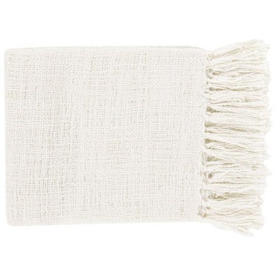 Mark & Day Gleisdorf 51"W x 59"L Solid and Border Throw Blankets