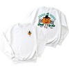Simply Sage Market Women's Graphic Sweatshirt Smell My Feet Pumpkin Front and Back - 2 of 4