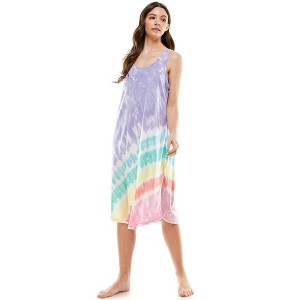 Roudelain Woman's Vintage Jersey Tie Dye Sleeveless Sleepshirt - 1 of 4