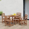 WestinTrends Ashore 5-Piece HDPE Outdoor Square Patio Dining Table Set with Armchairs - 2 of 4