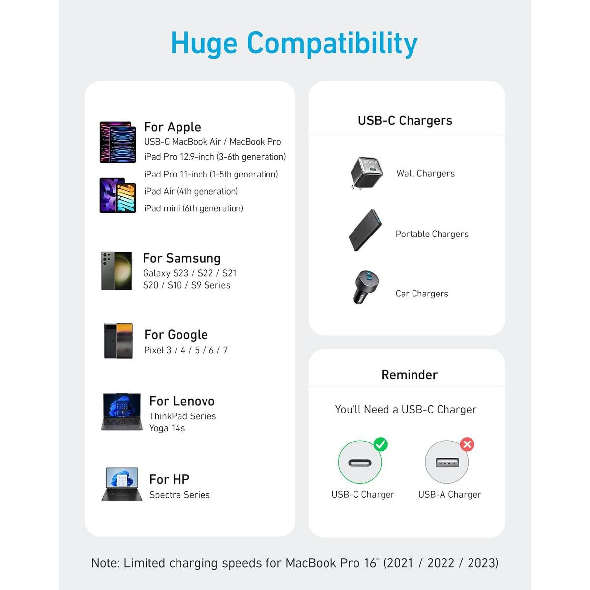 Anker USB C to USB C Cable, 240W Fast Charging Cord (2-Pack, 10 ft, Black) | For iPhone 17 / 16 Series, MacBook Pro 2020, iPad Air 4, and More - thumbnail 6