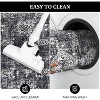 Washable Printed Accent Rug, Non-Slip Stain Resistant Low Pile Carpet, Foldable Soft Thin Mat for Living Room Bedroom Office Home Decor, Black 4*6ft - 4 of 4
