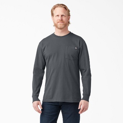 Dickies Heavyweight Long Sleeve Pocket T-shirt, Charcoal Gray (ch), Xt ...