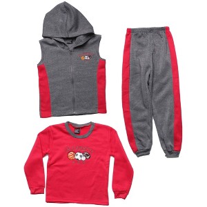 At The Buzzer Boys Three Piece Fleece Set 53102-30-18M - 1 of 4