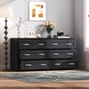 ORRD Modern Black Side Cabinet with 6 Drawers, Wood Chest with Metal Handles for Living Room, Bedroom, or Hallway - 3 of 4