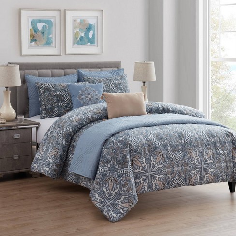 8pc Valore Medallion Coordinating, Coordinating Twin Bedding Sets