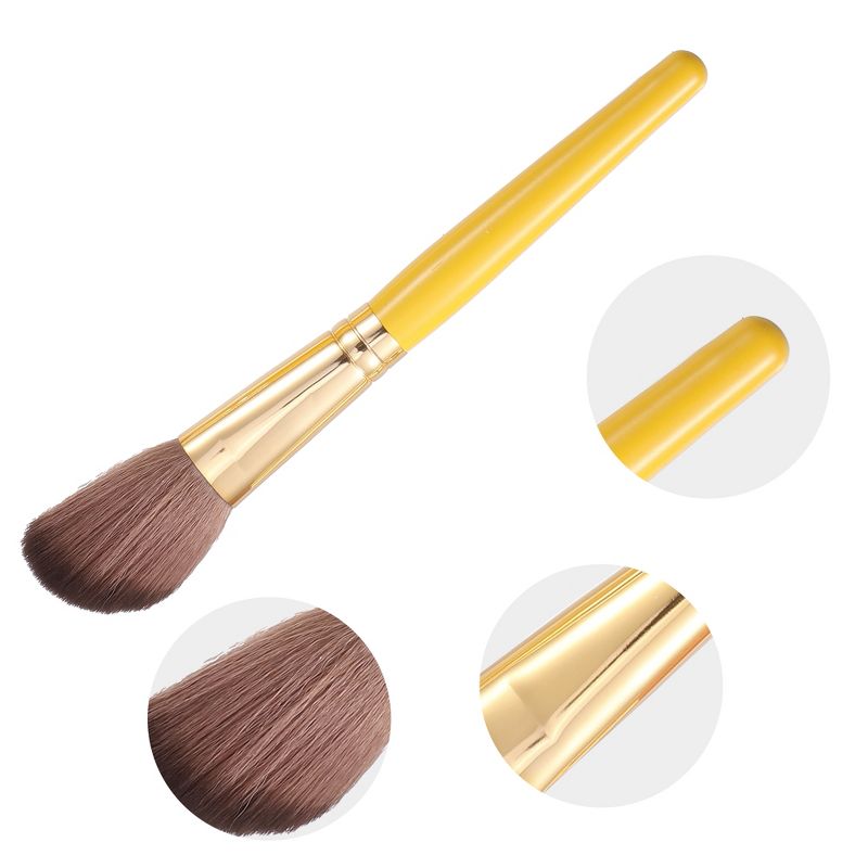 Unique Bargains Makeup Brush Set Concealer Blush Nylon Plastic Metal Handle 9 Pcs, 5 of 8