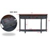 Sapphtopaz TV Stands Retro Arc Shape Storage Cabinet with 2 Tiers Open Shelf Half Moon Entryway Table with 2 Drawers for Living Room, Hallway - 4 of 4