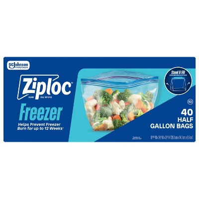 Ziploc Freezer Half Gallon Bags - 40ct