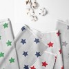 Bacati - Stars Boys Swaddling Muslin Blankets of 4 (Navy,Green, Red,Gray) - 2 of 4