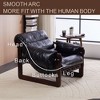PAGED Accent Chair Vintage Oil Wax Leather Sofa Chair with Removable Armrests, Lounge Chair for Living Room - 2 of 4