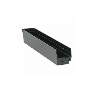 Quantum Storage Systems Economy Shelf Bin, Nesting, Conductive, 23-5/8"W X 4-1/8"D X 4"H, (7) Divider Slots, Rear Hanglock, - 1 of 1