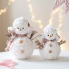 BABYYER Christmas Snowman Doll, Soft and Fabric Snowman Plush Toy for Holiday Home Decor, Desktop or Window Display - 3 of 4