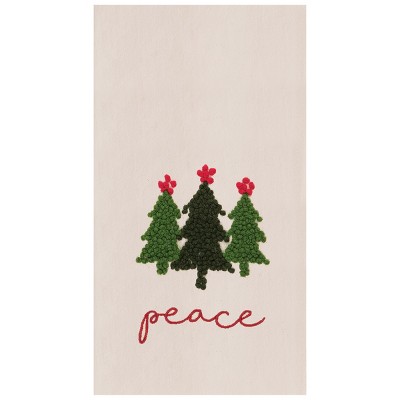 C&F Home Peace Trees Embroidered Flour Sack Cotton Kitchen Towel