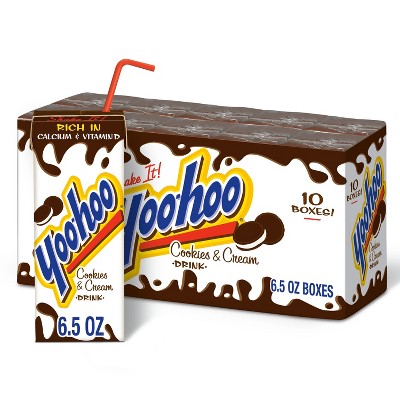 Yoo-hoo Cookies and Cream Drink, 6.5 fl oz boxes, 8 pack