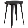 Flash Furniture Commercial Grade 24" Round Metal Indoor-Outdoor Table Set with 2 Vertical Slat Back Chairs - 3 of 4