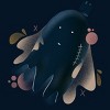 Men's Design By Humans Little floating ghost By Nebenzu T-Shirt - 2 of 4