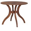 Homy Casa 39.4" Plywood & Rubber Wood Round Dining Table, Walnut - 2 of 4