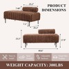 QingMoon 49.6" Window Ottoman Footrest, End of Bed Bench, Mini Loveseat Sofa with Adjustable Back and Double Pole Metal Leg for Living Room - 4 of 4