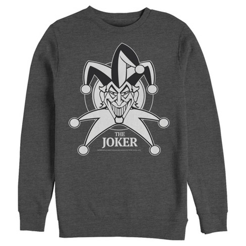 Men's Batman Joker Emblem Sweatshirt - Charcoal Heather - Small : Target