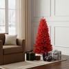 HomeRoots 5' Red Full Fir Christmas Tree - 2 of 4