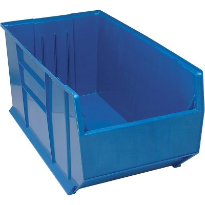 Quantum Storage Systems Hulk 36"Container, 35-7/8"L X 19-7/8"W X 17-1/2"H, Stackable, Polypropylene, Blue, Made In Usa
