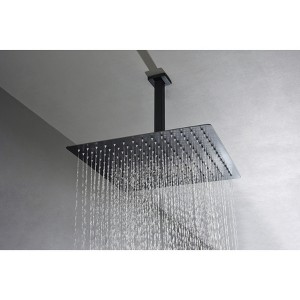 Kumasinova 15.7" High Pressure Square Rain Shower Head,Utra Thin Stainless Steel Ceiling-Mounted Showerhead for Bathroom - 1 of 4