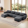 KWPZQEB Modular Sofa, Modern Plush Sectional Sofa with Deep Seat & Pillows, 2/3/4-Seater Comfy Couches w/ Anti-Slip Design for Living Rooms, 4 Color - 2 of 4