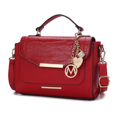 MKF Collection Sylvie Croco Embossed Vegan Leather Women’s Satchel Shoulder Bag by Mia K