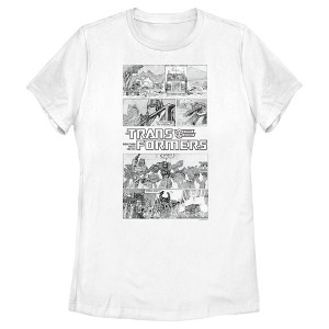 Women's Transformers Comic Panels and Logo T-Shirt - 1 of 4