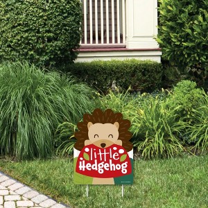 Big Dot of Happiness Forest Hedgehogs - Outdoor Lawn Sign - Woodland Birthday Party or Baby Shower Yard Sign - 1 Piece - 1 of 4