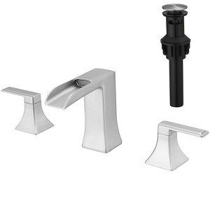 Modern White and Rose Gold Bathroom Faucet - 1 of 4