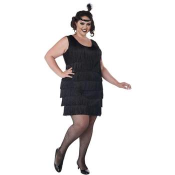 California Costumes Fashion Flapper Women's Plus Size Costume (Black)