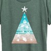 Women's - Instant Message - Photo Real Beach Fill Christmas Tree Short Sleeve Graphic T-Shirt - 2 of 4