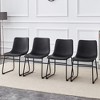 Dolonm Set of 4 Retro Suede Bar Stools, 17.7x20.87x37 Inches, Industrial Vintage Style with Non-Slip Pads - 3 of 4