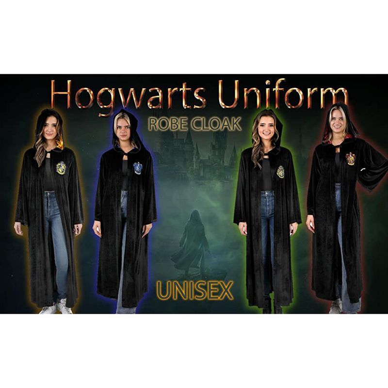 Harry Potter Unisex Adult Hogwarts Uniform Costume Robe Cloak, 5 of 6
