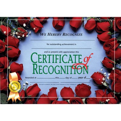 Hayes Recognition Certificate Holder, 11 x 8-1/2 inches, Paper, pk of 30