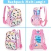 Butterfly Print Backpack Clear Backpack Heavy Duty Stadium Transparent School Book Bag Pvc Mesh Bag Cute Girls Bookbags - 2 of 4