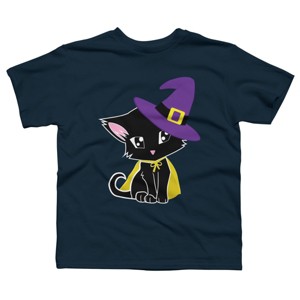 Boy's Design By Humans Halloween Cat By AdrianaOliveira T-Shirt - 1 of 3