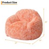 Faux Fur Bean Bag Chair with Armrest, Plush High-Density Foam Lazy Sofa for Kids & Adults, Perfect for Gaming, Reading & Living Room - 2 of 4