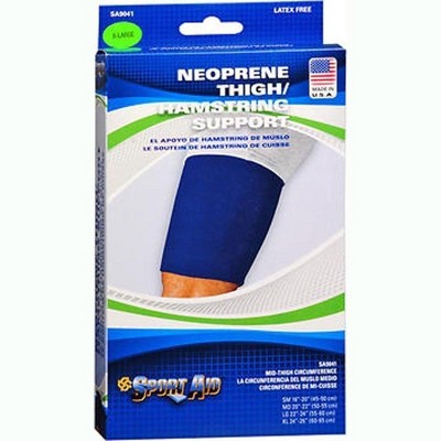 Sport Aid Neoprene Thigh Sleeve Support Medium Blue