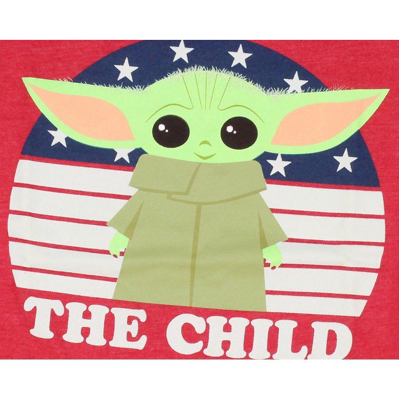 Star Wars Little Boys Yoda Character The Child Stars And Stripes T-Shirt Kids, 4 of 6