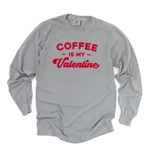 Simply Sage Market Women's Coffee Is My Valentine Long Sleeve Garment Dyed Tee - 1 of 2