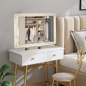 Vynxaria LED Crystal Mirror Light With Dimmable Lights - 1 of 4