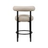 Meridian Furniture,Bordeaux Taupe Vegan Leather Counter Stool, Set of 2 - 4 of 4