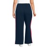 Lands' End Women's Knit High Rise Relaxed Straight Leg Side Stripe Pants - 2 of 4