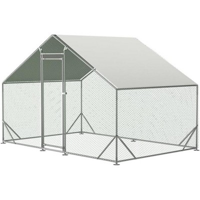 Metal Chicken Coop, Large Metal Chicken Coop, Walk-in Poultry Cage, Waterproof and UV-Proof