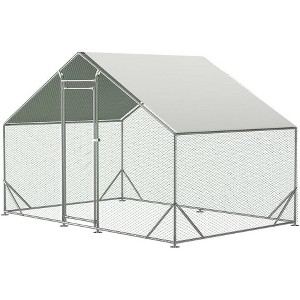 Metal Chicken Coop, Large Metal Chicken Coop, Walk-in Poultry Cage, Waterproof and UV-Proof - 1 of 4