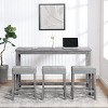 LOVMOR Farmhouse Counter Height Dining Table Set, Bar Table and Chairs Set for Living Room, Dining Room - 2 of 4