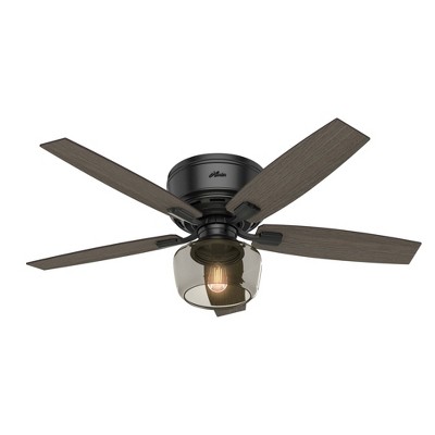 52" LED Bennett Low Profile Ceiling Fan with Remote (Includes Light Bulb) - Hunter